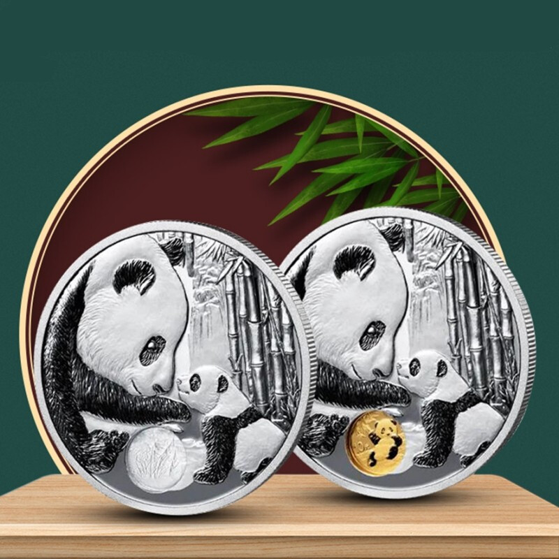 中国熊猫金币发行40周年纪念银章