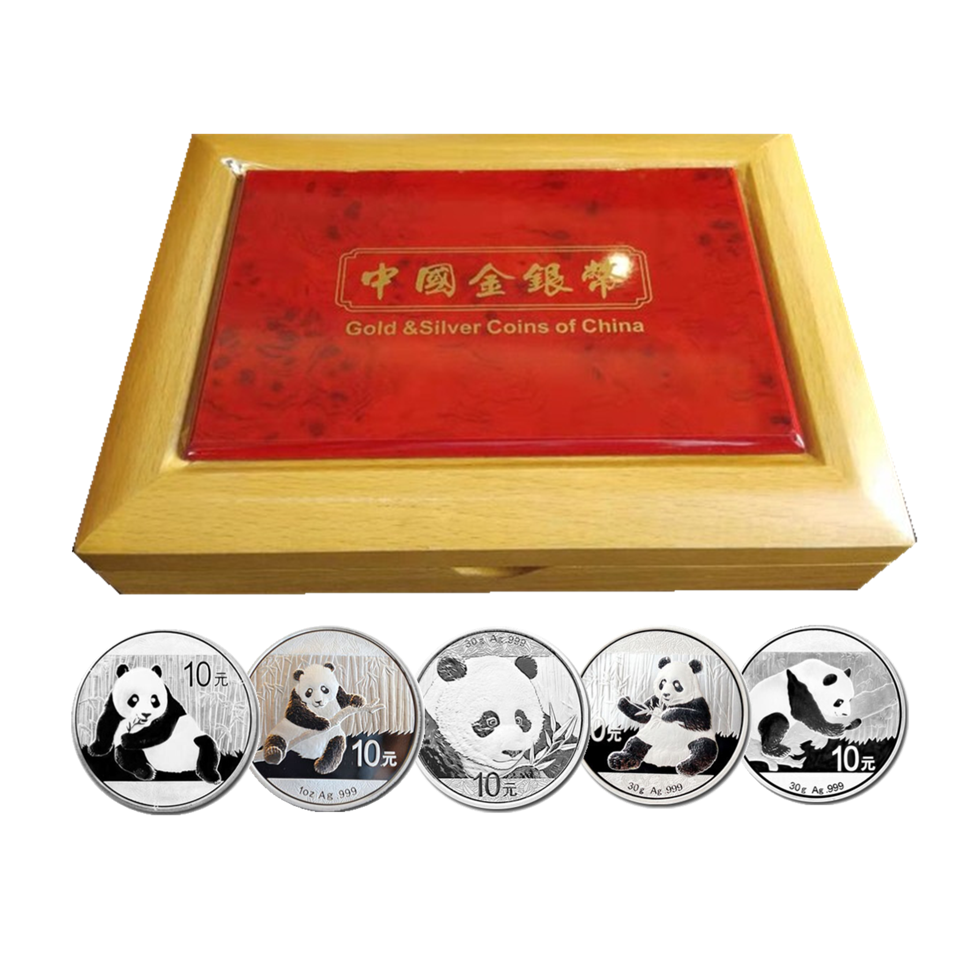 2014-2018熊猫银币套装（5枚装）